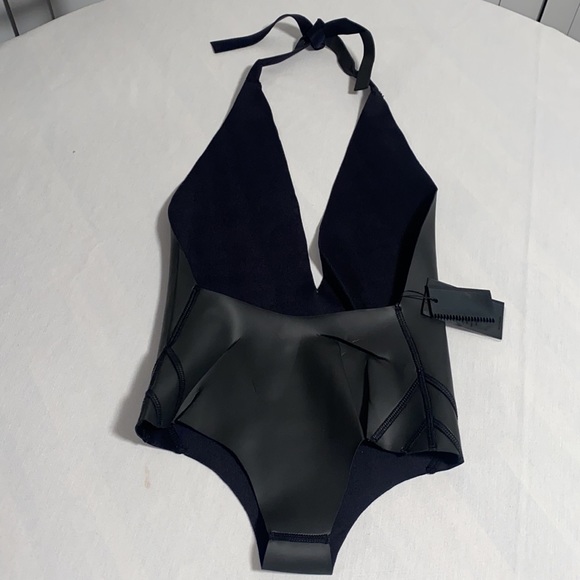 Mikoh Jaws Neoprene Halter one piece Swimsuit Sz S - Picture 10 of 16